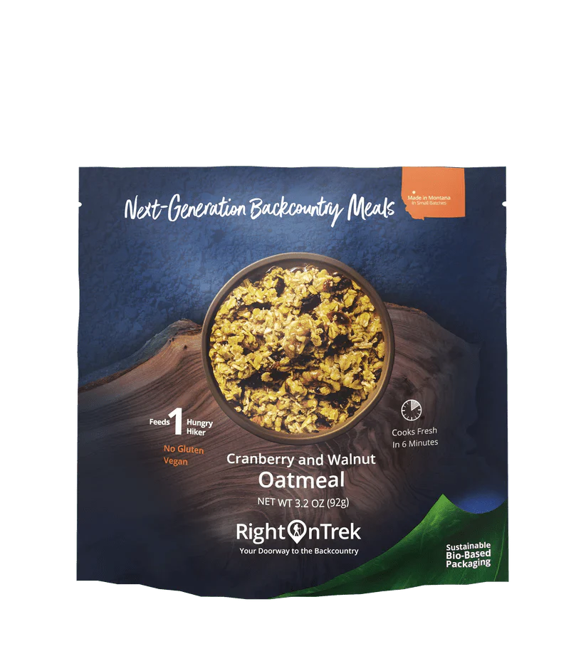 Solar-powered hiking hot stove-CRANBERRY & WALNUT OATMEAL 1 PERSON