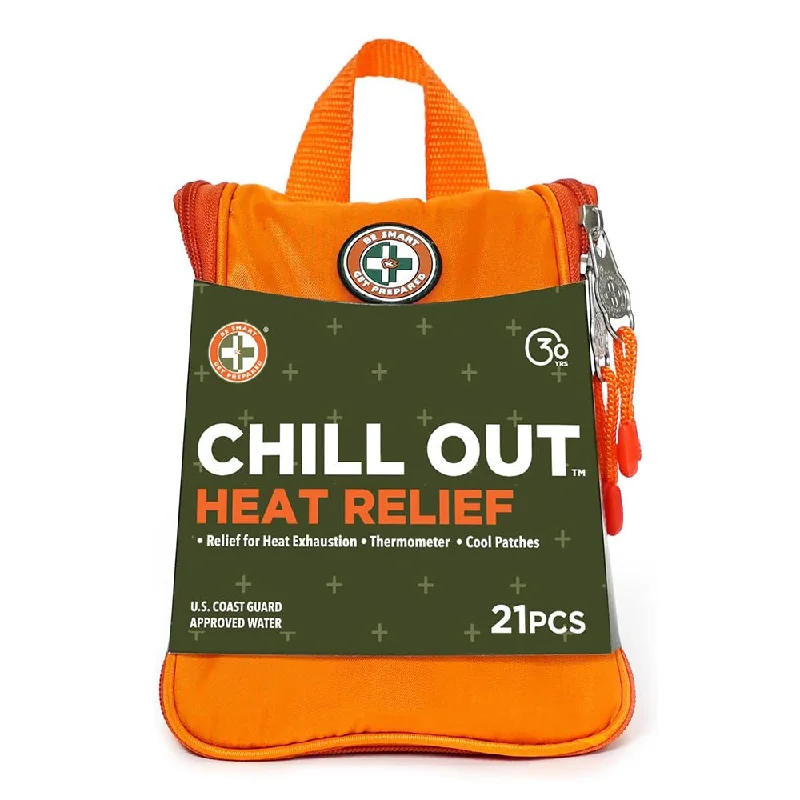 Folding lightweight camp table-CHILL OUT HEAT RELIEF KIT