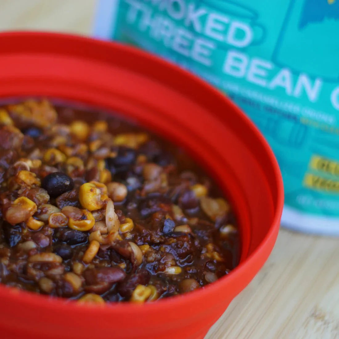 Lightweight camping roast pan-SMOKED THREE BEAN CHILI  7OZ