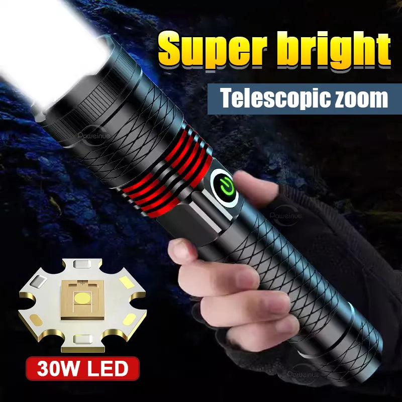 Moisture-absorbing hiking socks-Ultra Powerful Torch Lamp Lighting 2000M Powerful Long Range Flashlight Tactical Lantern XHP360 Rechargeable Flashlight Hunting