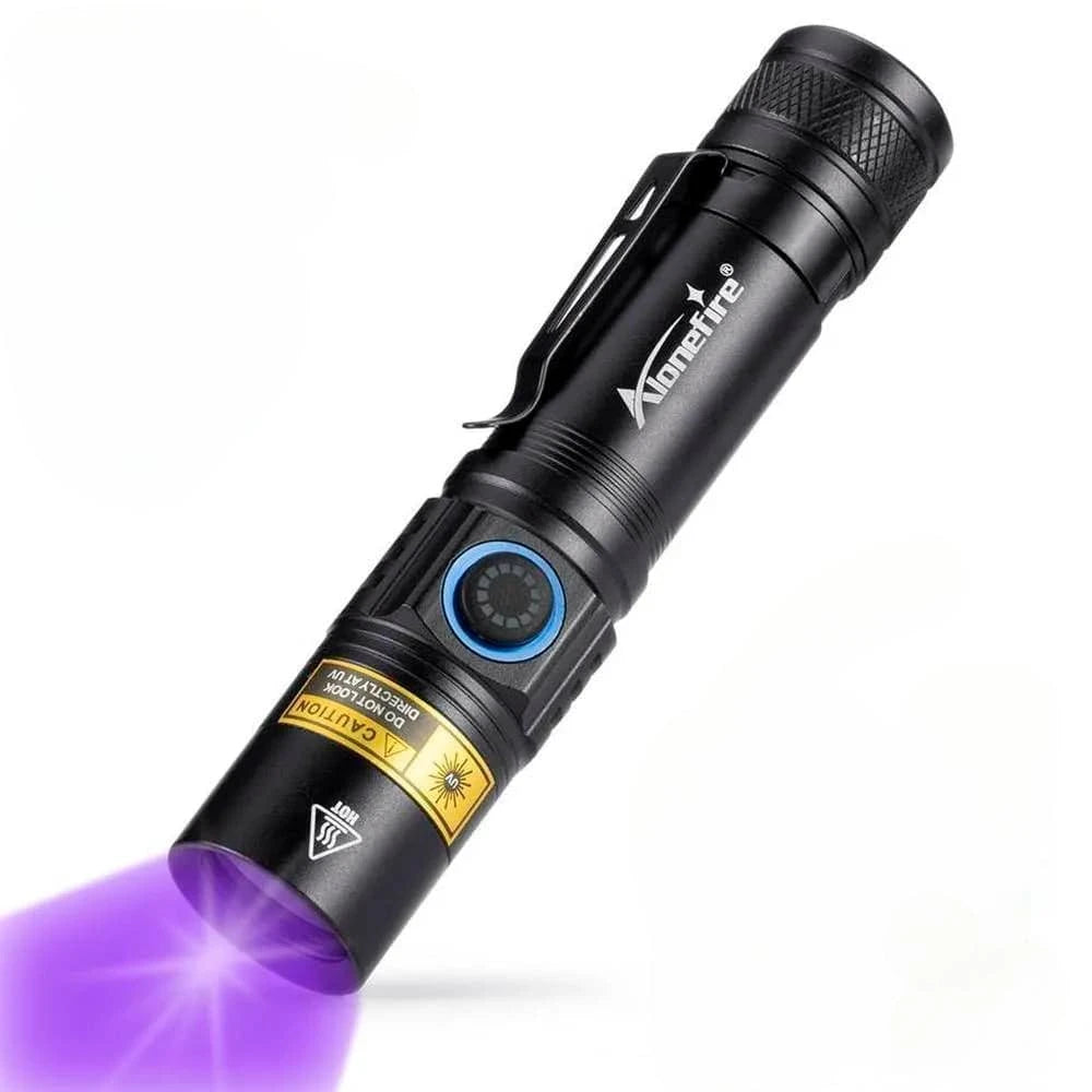 Tear-proof nylon camping tarp-365nm 5w Ultraviolet Black light Type-C Usb Rechargeable UV Flashlight Leakage Ore Money Dog Cat Urine Tinea Marker Detect Torch