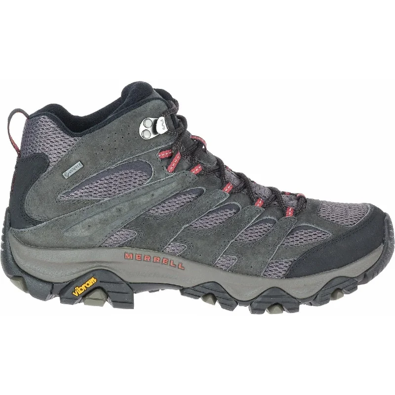 Solar-powered portable hiking stove-Merrell Moab 3 Mid GORE-TEX Mens Walking Boots - Grey