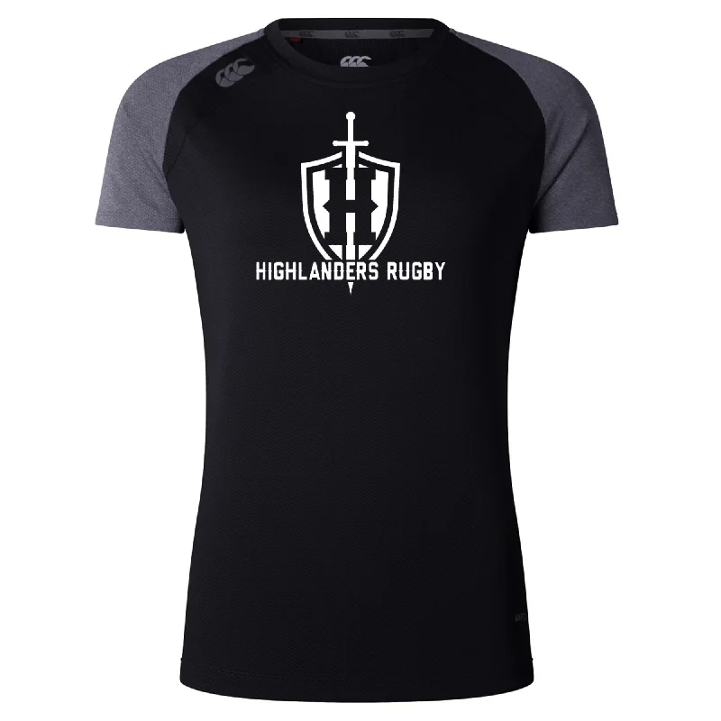 Reinforced nylon hiking anchor cord-Highlanders Rugby NC Women's Elite Training Tee by Canterbury