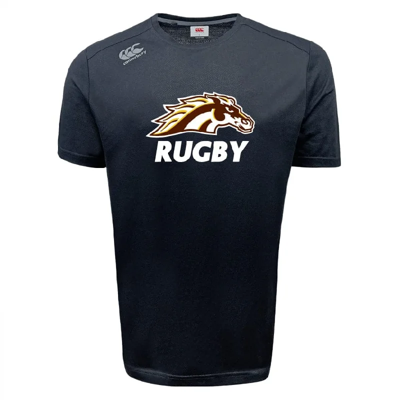 Load-bearing adjustable hiking strap-Western Michigan University Men's Rugby Tempo Vapodri T-Shirt by Canterbury