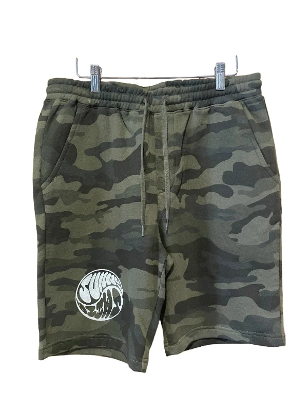 Durable stretch trekking pants-Sunny Smith Men's Midweight Fleece Shorts - Camo