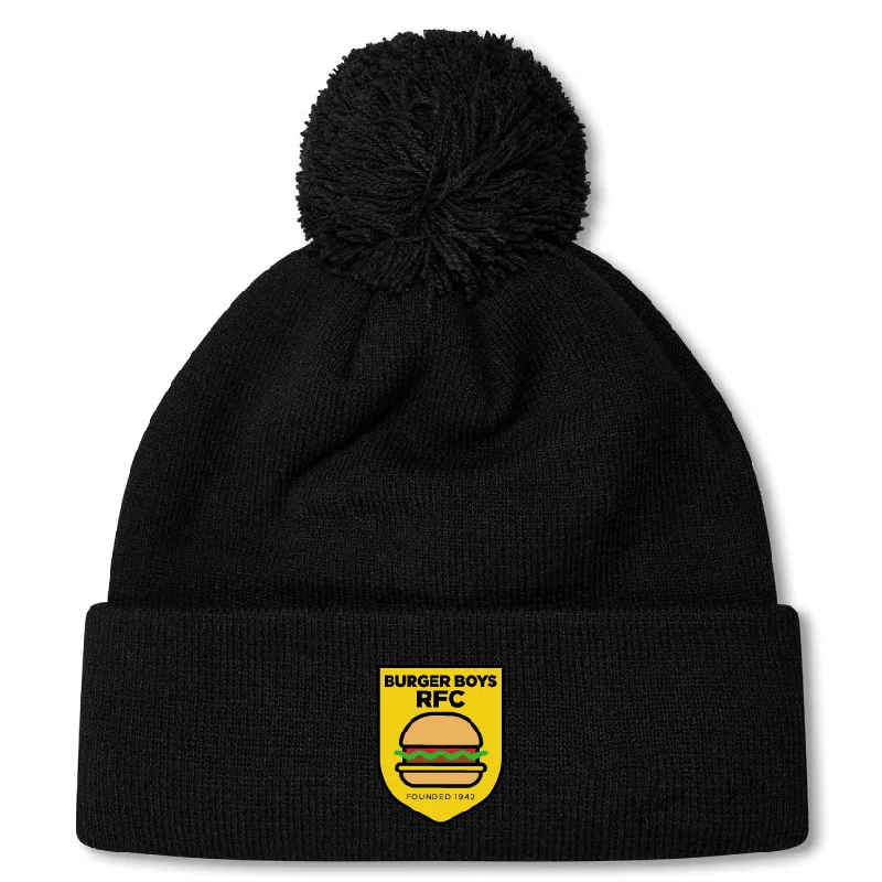 Thermal-insulated trekking coffee mug-Burger Boys RFC Pom Pom Beanie by Canterbury