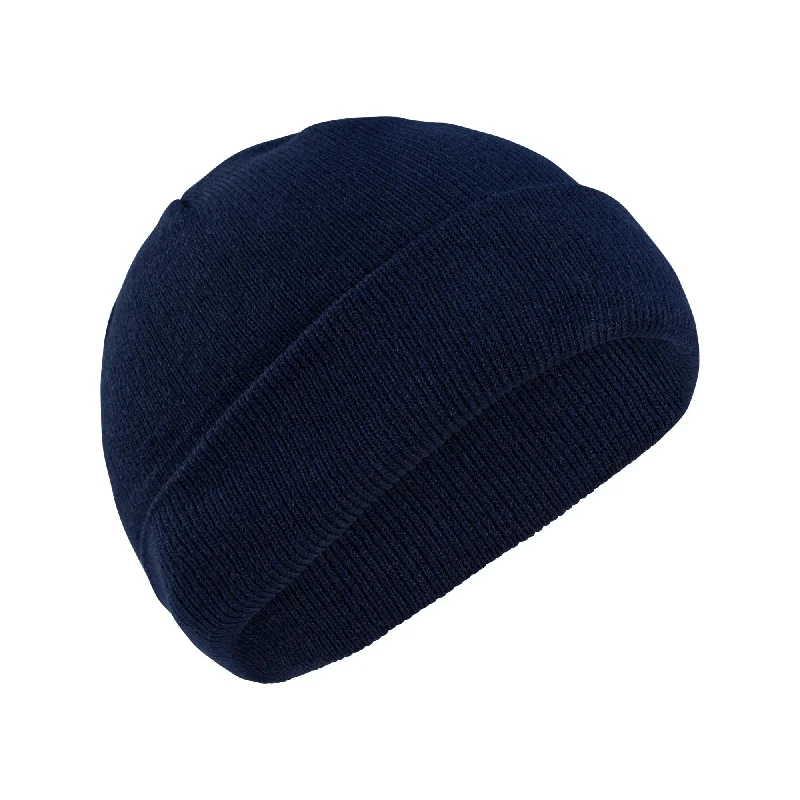 Weather-sealed hiking gear sack-Fine Knit Watch Cap dark blue