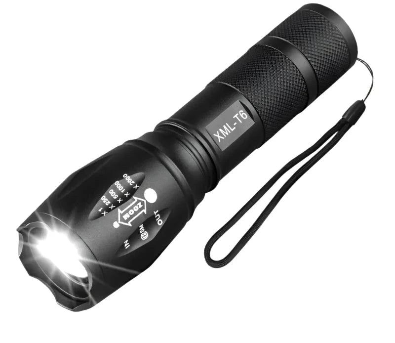 Arctic-rated sleeping bag-Portable Powerful  T6 Glare Flashlight LED Zoom Using 18650 Battery Outdoor Searchlight Long-Range Torch For Outdoor Camping