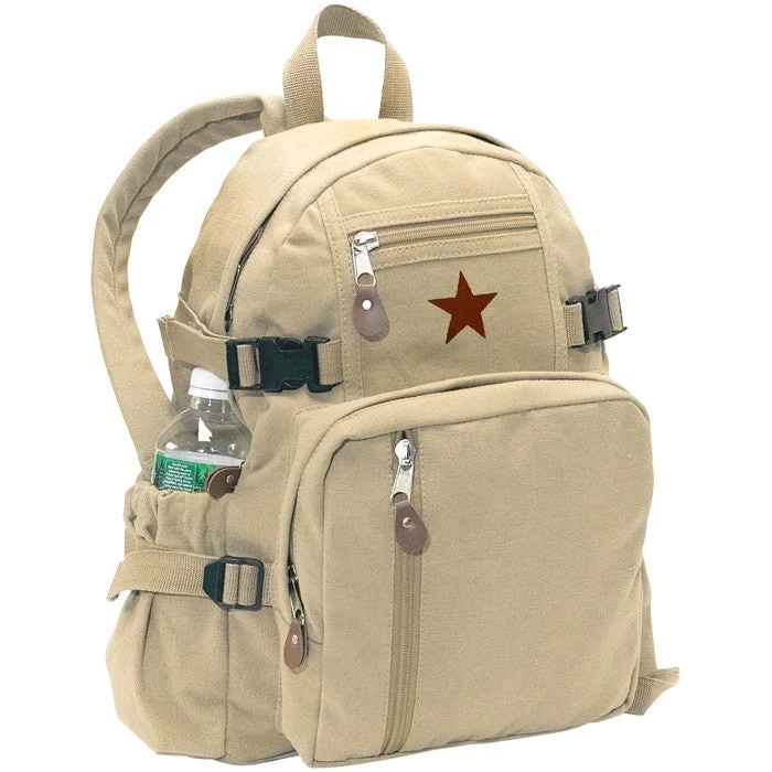 Non-stick trekking roasting pan-Khaki - Vintage Military Backpack with Red China Star Emblem