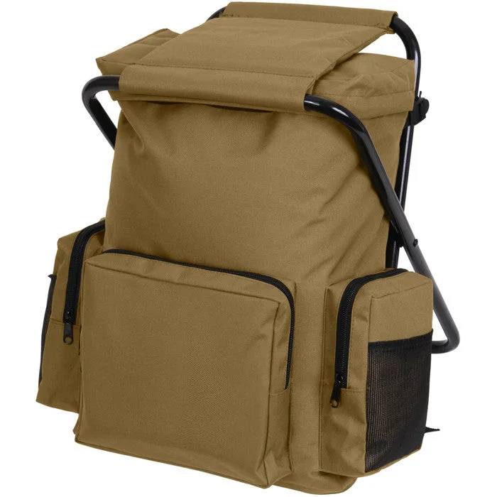 Anti-slip trail adventure sandals-Coyote Brown - Military Deluxe Backpack and Foldable Stool Combination - Nylon