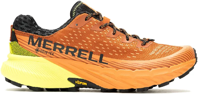 Non-stick cast-aluminum grill-Merrell Agility Peak 5 GORE-TEX Mens Trail Running Shoes - Orange