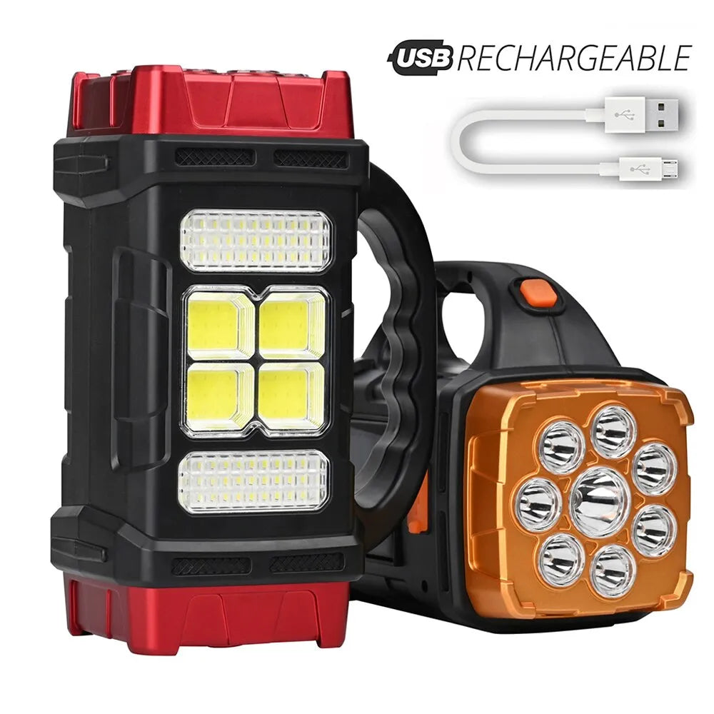 Shock-proof camping sleep pad-High Power Led Flashlights Camping Torch Work Light Solar Charge 4 Gear USB Rechargeable Light Waterproof Light for Outdoor