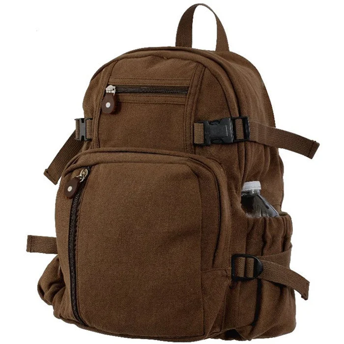 Reinforced trekking anchor rope-Earth Brown - Military Vintage Mini Backpack