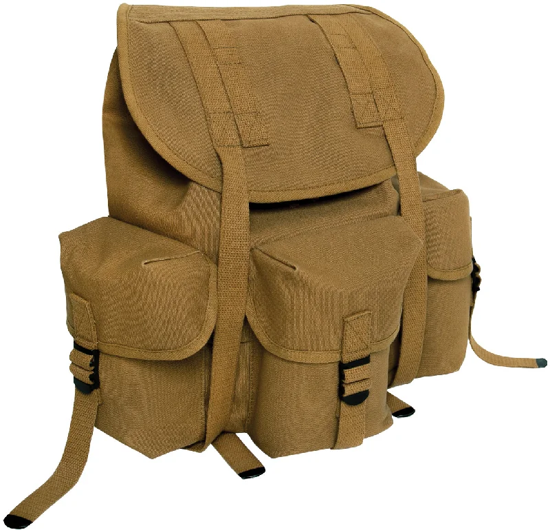 High-insulation trekking pad-Coyote Brown - Heavyweight Cotton Canvas Mini Alice Pack Backpack