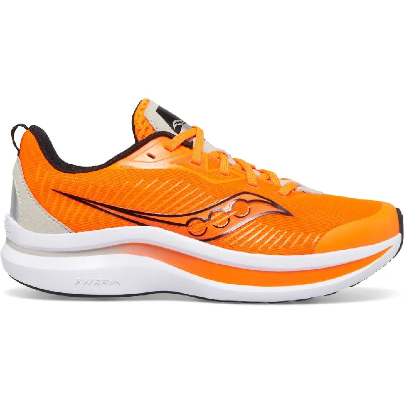 Portable camping hot water kettle-Saucony Endorphin KDZ Junior Running Shoes - Orange