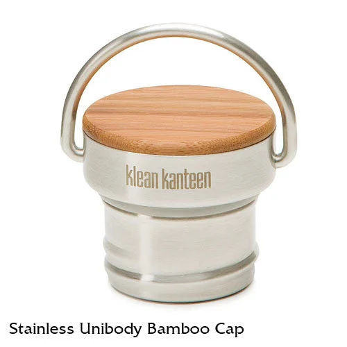 Portable biomass camp oven-Klean Kanteen Stainlless Unibody Bamboo Cap