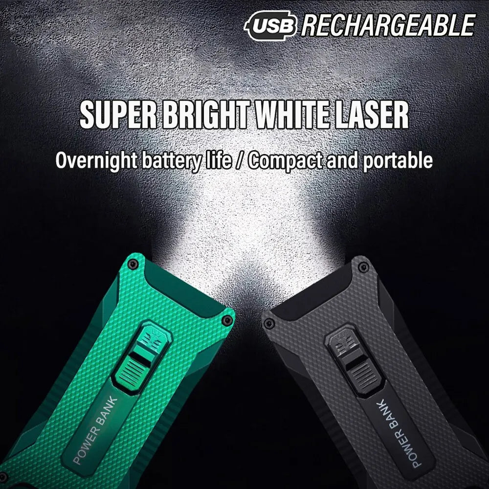 Super Bright 2 LED Flashlight Rechargeable Camping Light Compact Portable Waterproof Outdoor Light Wide Range of Lighting