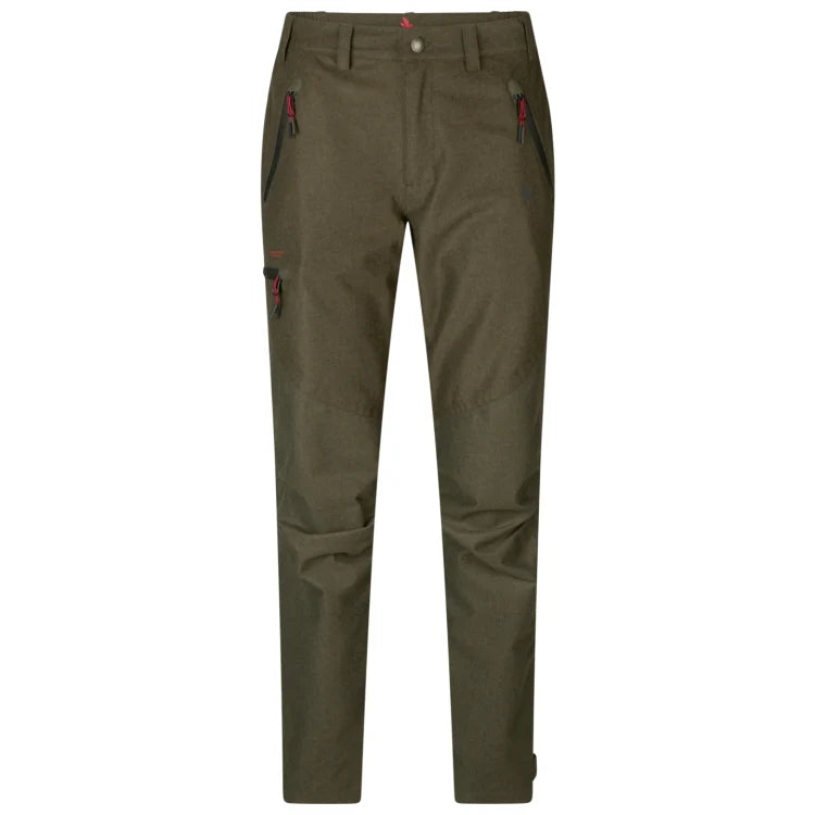 Load-bearing quick-release hiking strap-Seeland Women's Avail Trousers - Pine Green Melange