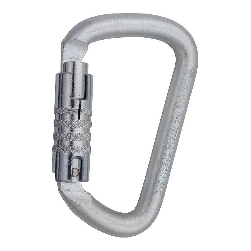 Reflective glow hiking cord-Steel D Pro 3Lock Carabiner