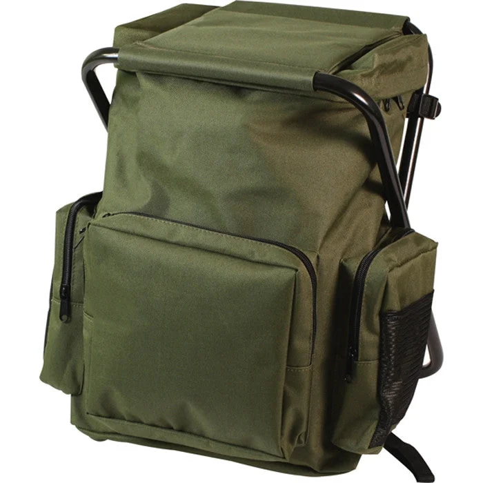 Sun-shielding trekking headband-Olive Drab - Military Deluxe Backpack and Foldable Stool Combination - Nylon