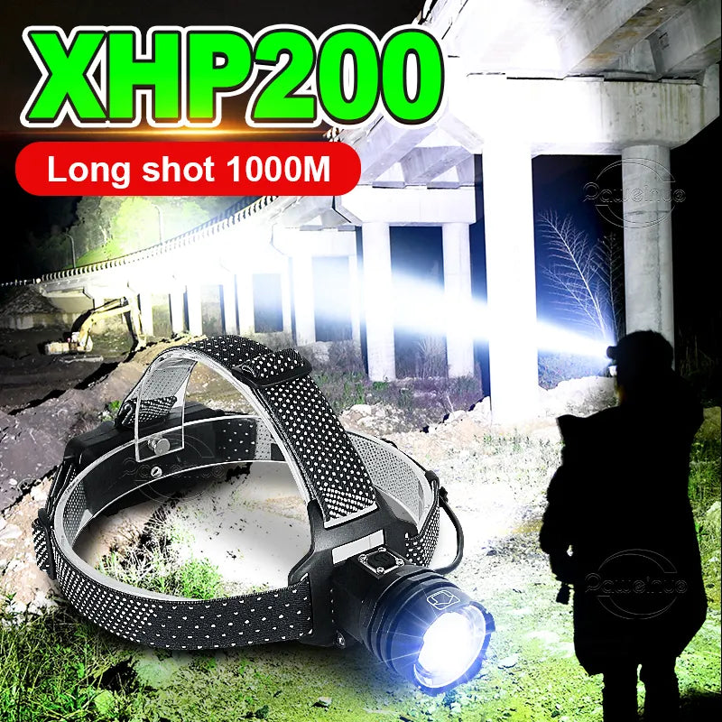 Portable camping hot plate kettle-Newest XHP200 Super Powerful LED Headlamp USB Rechargeable Headlight 18650 Waterproof 3modes Head Lamp Zoomable Fishing Lantern