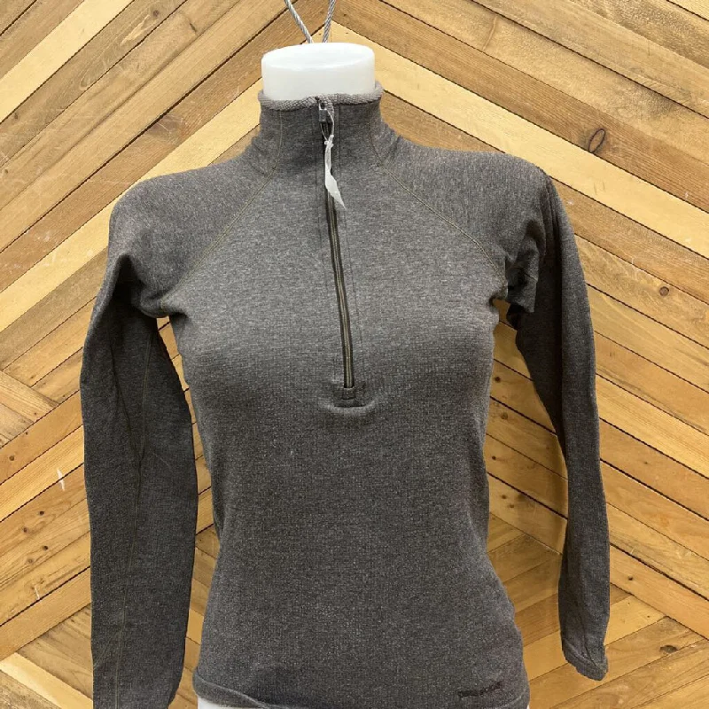 Raised folding camping cot-Patagonia - Women's 1/4-Zip Capilene Performance Baselayer Top - MSRP comp $109: Grey-women-XS