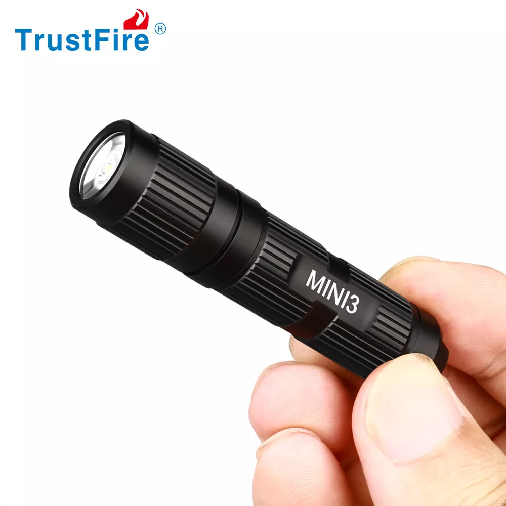 Foldable solar hiking charger-Trustfire Mini3 EDC LED Flashlight Keychian Mini Work Light 350 Lumens Wide Voltage Design 1.2V/1.5V/3.7V/4.2V AAA 10440 Battery