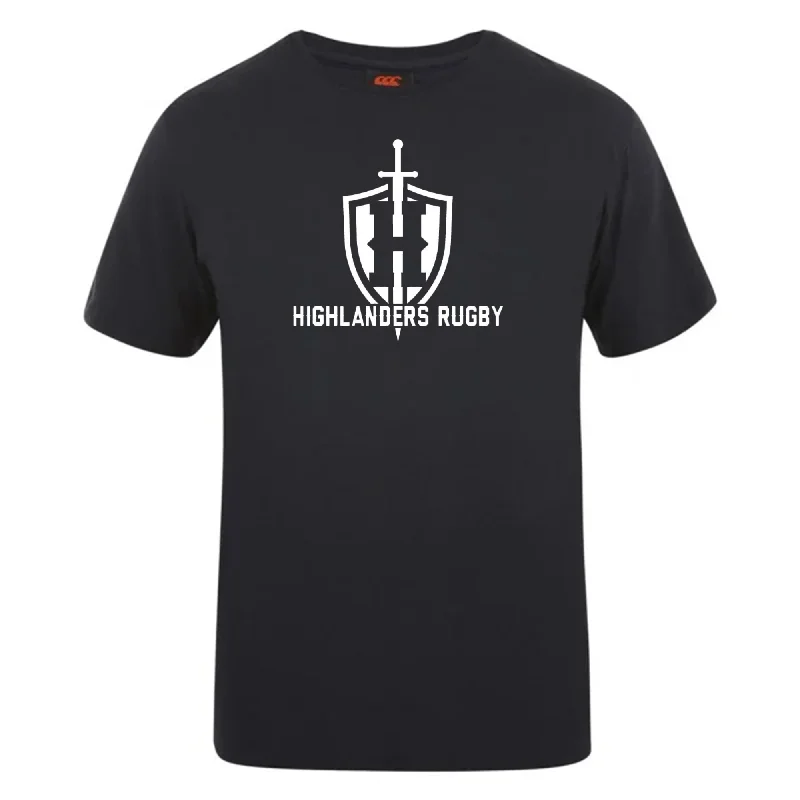 Anti-slip trail adventure-ready sandals-Highlanders Rugby NC Club Plain Tee by Canterbury