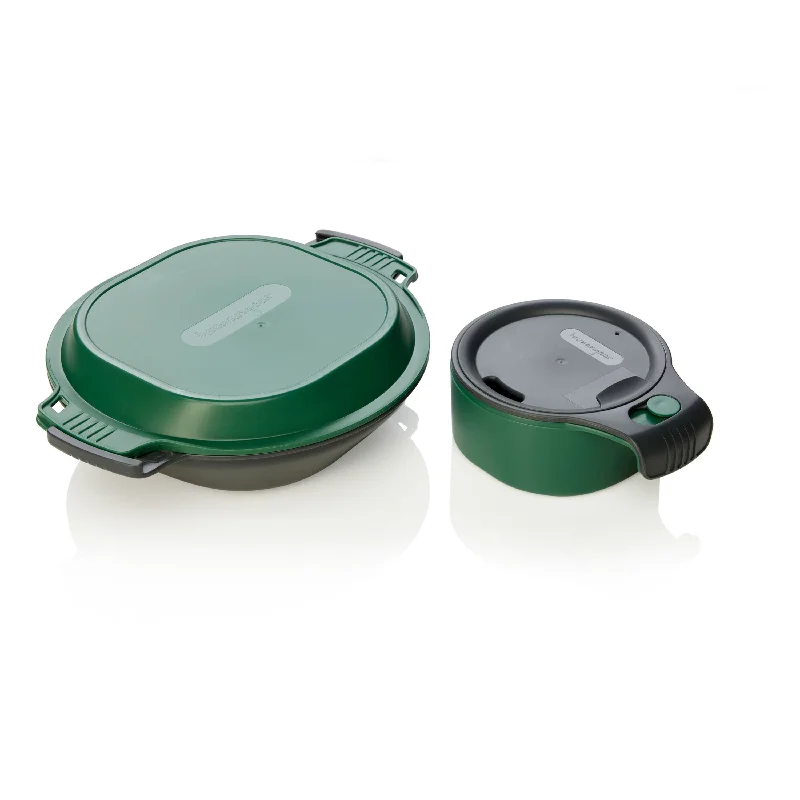 Solar-powered portable trail stove-Humangear Dinnerware GoKit Deluxe /green