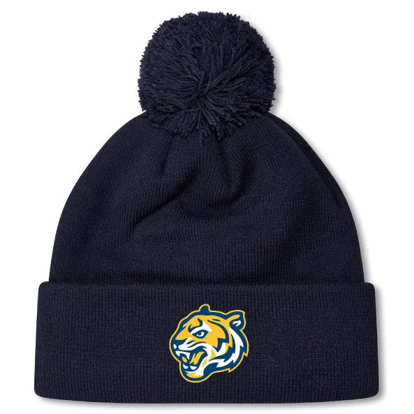 Solar-powered hiking hot stove-Noble Street College Prep Pom Pom Beanie by Canterbury