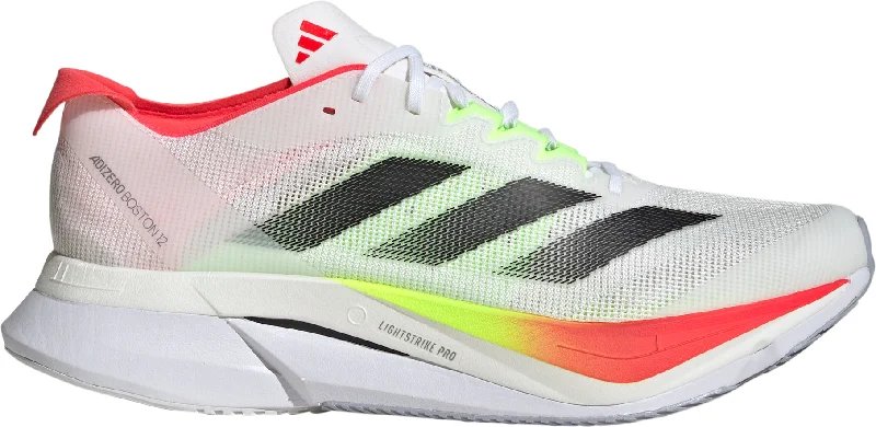 Clip-on rechargeable camp light-adidas Adizero Boston 12 Mens Running Shoes - White