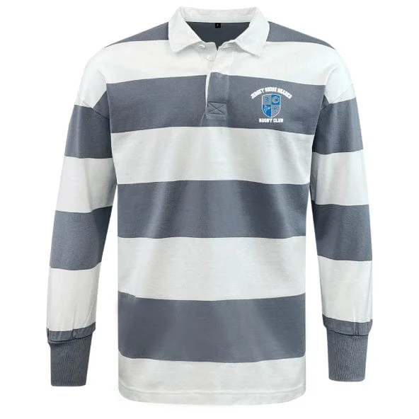 Reflective campsite boundary tape-Jersey Shore Sharks Classic Long Sleeve Hooped Rugby Jersey