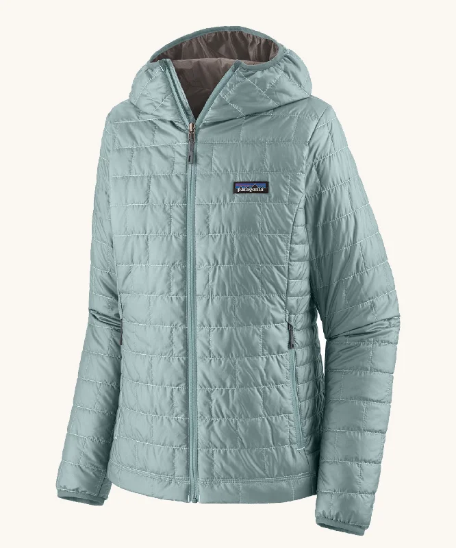 Cooling ventilated trekking pullover-Patagonia Women's Nano Puff Hoody Jacket - Thermal Blue