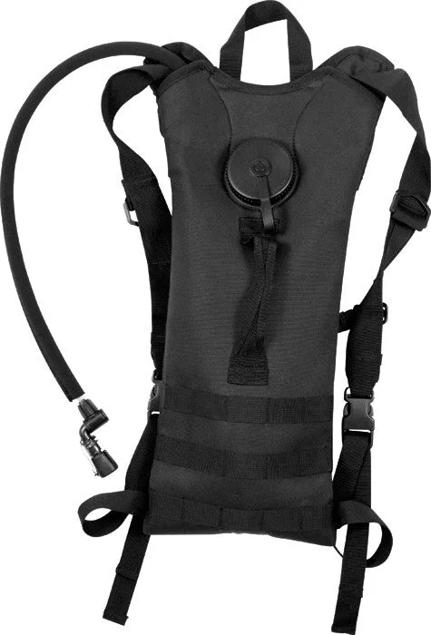 Compact wilderness survival kit-Black - Tactical MOLLE Backstrap 3-Liter Hydration System Backpack