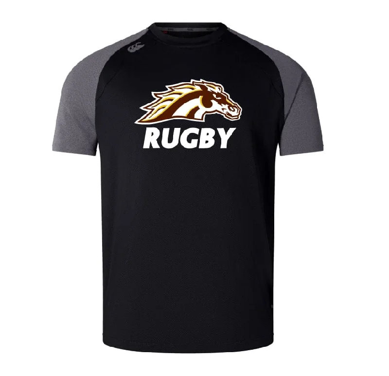 Waterproof hiking khaki shorts-Western Michigan University Men's Rugby Elite Training Tee by Canterbury