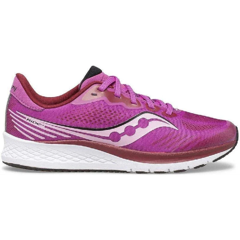 Cast-iron camping griddle-Saucony Ride 14 Junior Running Shoes - Pink