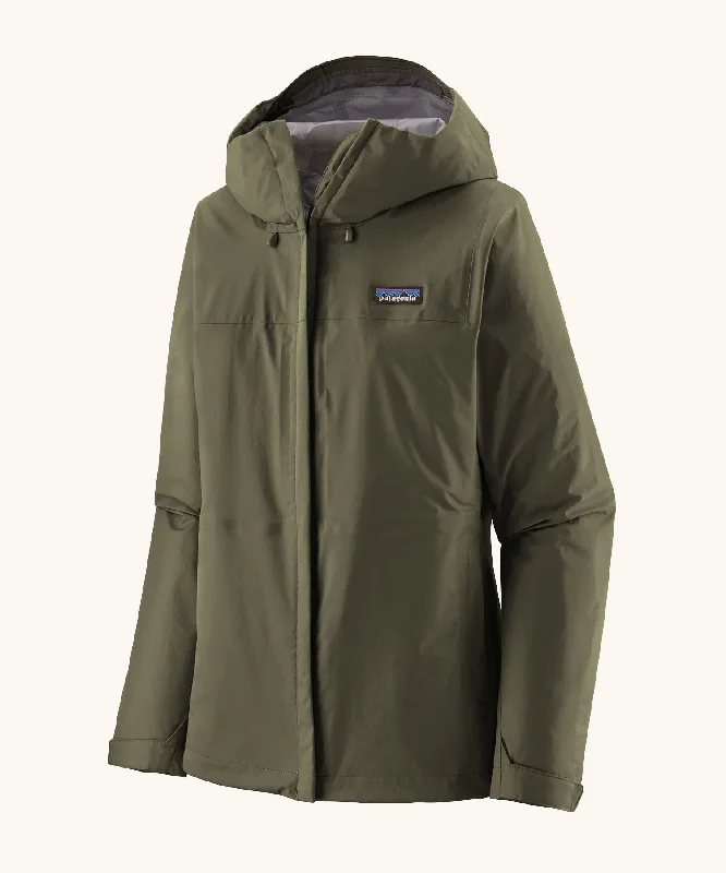 Portable camping flat griddle-Patagonia Women's Torrentshell 3L Rain Jacket - Pine Needle Green