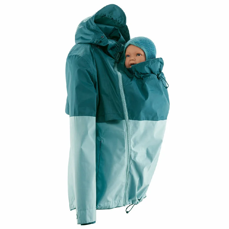 High-volume hydration reservoir-Mamalila Organic Aqua Babywearing Rain Jacket