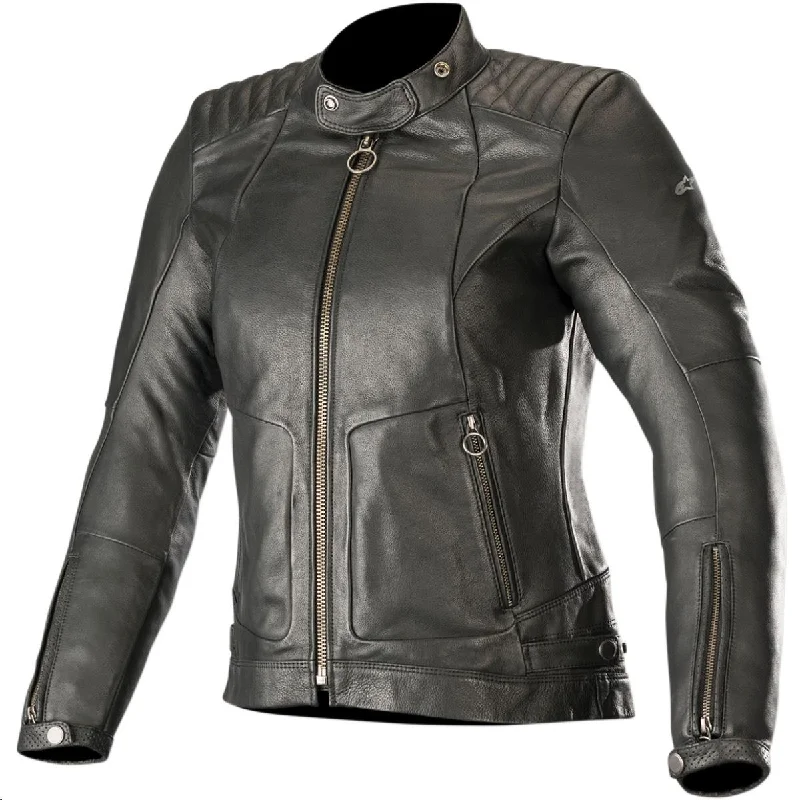 Mosquito-proof hiking pants-Alpinestars Gal Womens Leather Jacket