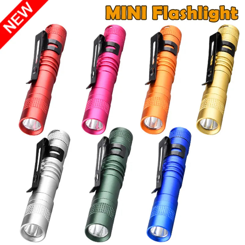 Thick ripstop hiking tarp-Mini Portable LED Pen Light With Clip Ultra Bright High Lumens Pocket Handheld Flashlight Torch For Camping Outdoor Emergency