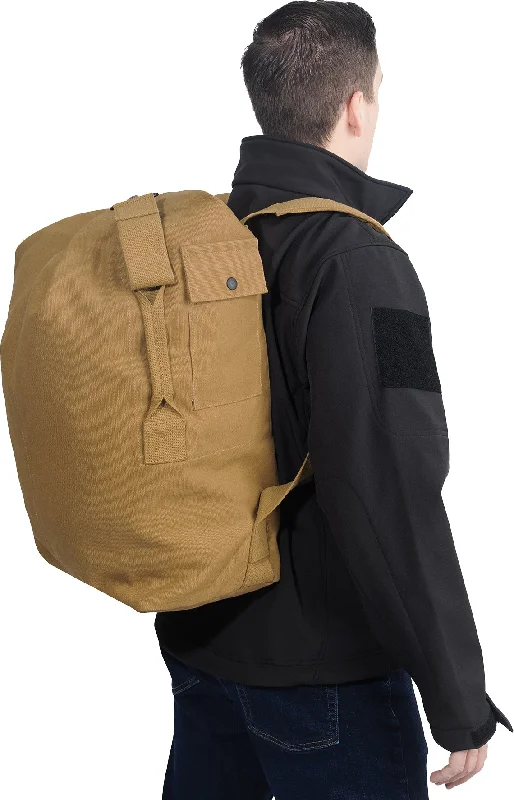 Lightweight portable tea kettle-Coyote Brown Nomad Canvas Duffle Backpack