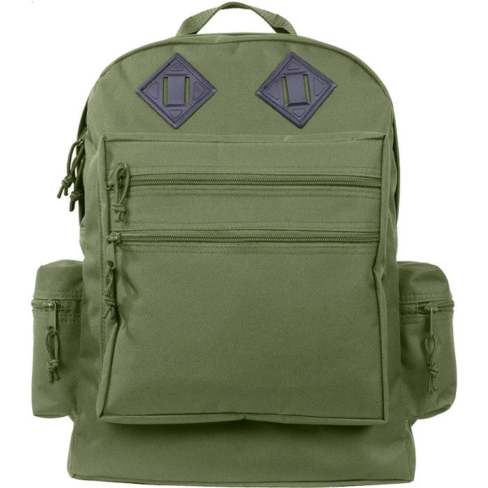 Reflective glow-in-dark trail tape-Olive Drab Camo Day Pack Military Backpack Travel School Book Bag Knapsack