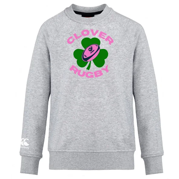 Memory foam trekking pillow-Clover Girls Rugby Club Crew Sweatshirt by Canterbury