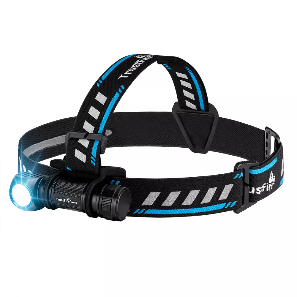 Airy ventilated hiking pullover-Trustfire MC18 LED Headlamp 1200lm 18650 Magnetic Rechargeable Headlight Flashlight with Power Indicator Magnet Tail for Fishing