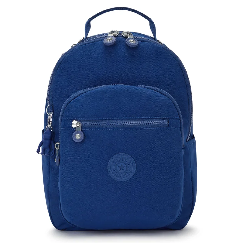 Expandable hiking gear bag-Kipling Seoul Small  Nylon Tablet Backpack Deep Sky Blue