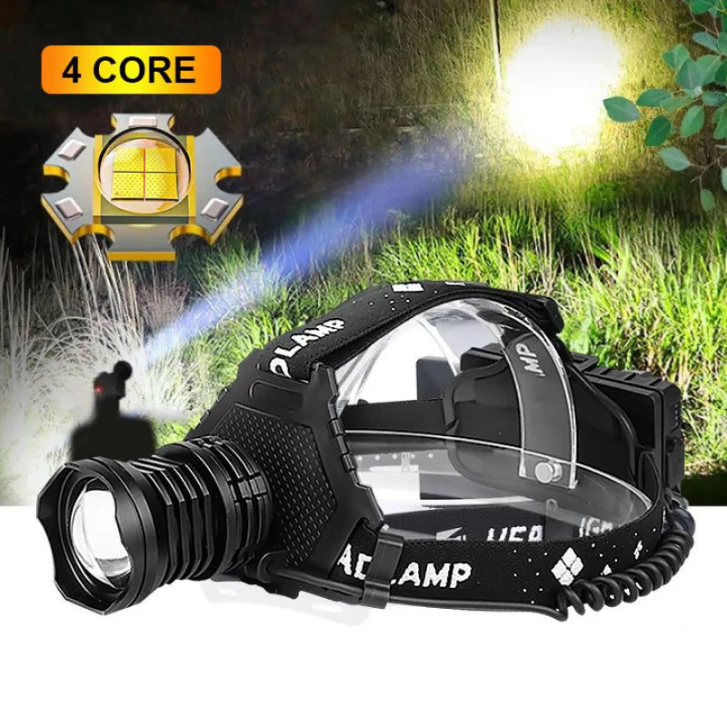 Durable stretch trekking pants-Super XHP199 LED Headlamp Headlight Powerful Head Flashlight USB Rechargeable Head Lamp Torch Light Lantern For Camping Fishing