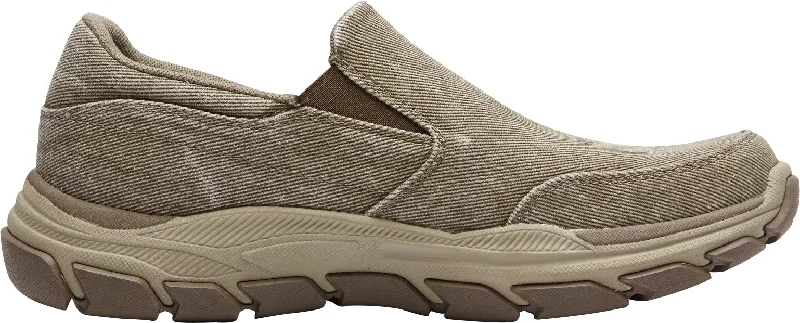 High-grip trail sandals-Skechers Respected Fallston Slip On Mens Walking Shoes - Brown