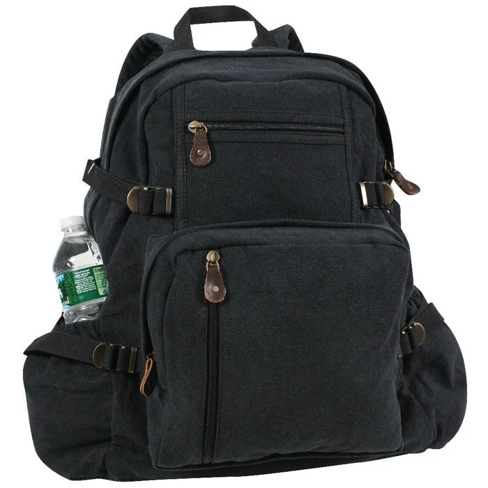 Lightweight camping roast pan-Black - Vintage Military Style Jumbo Backpack