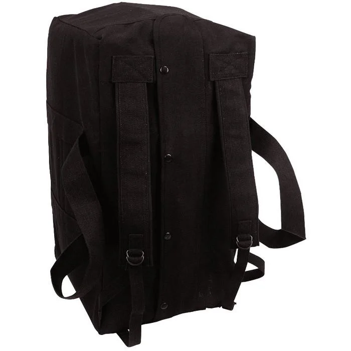 High-capacity trekking water bottle-Black - Tactical Cotton Canvas Parachute Cargo Bag & Backpack