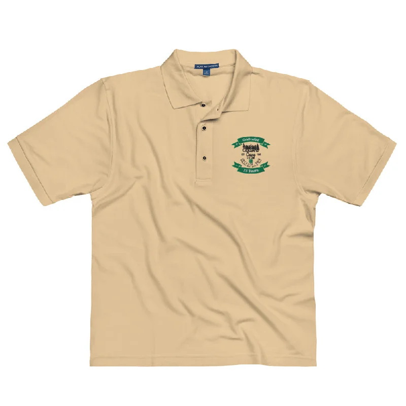 Rigid site bladder-Canter's Cave Men's Polo Shirt - 75th Anniversary